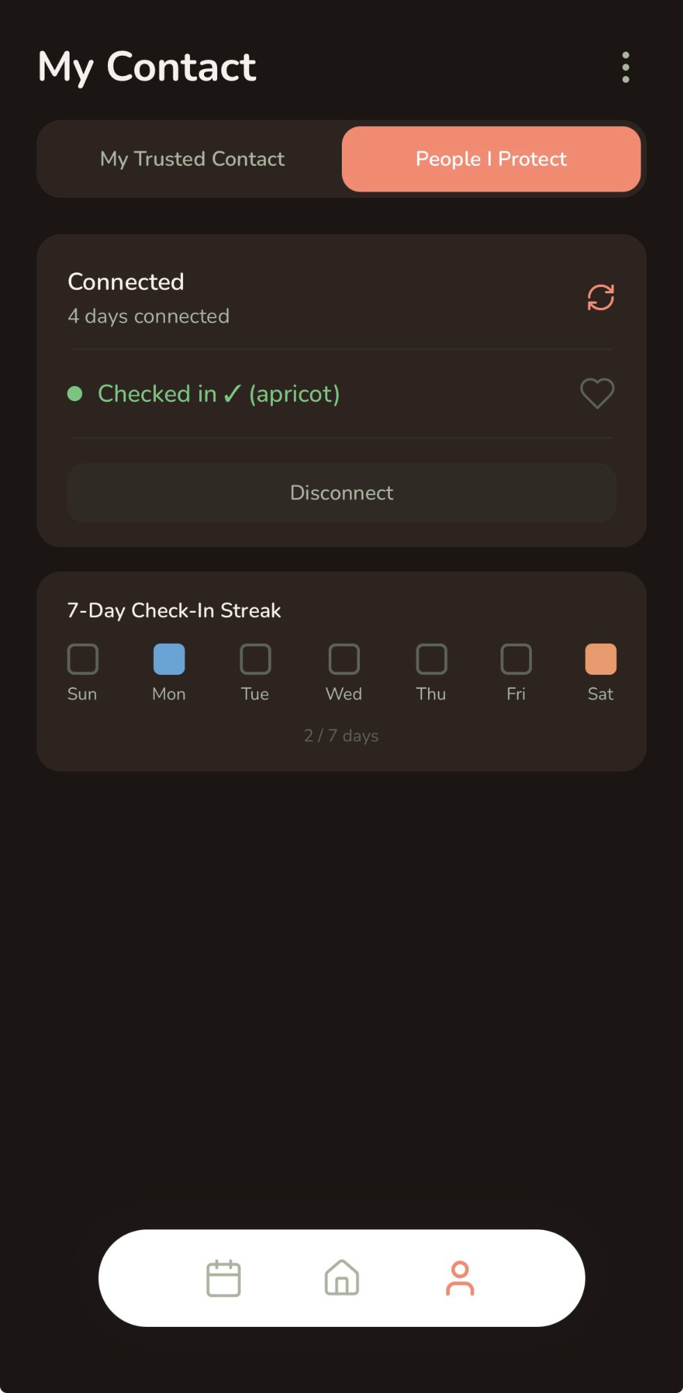 Trusted Contact Dashboard